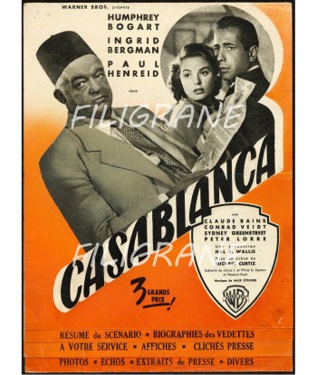 CASABLANCA FILM Rlpg-POSTER/REPRODUCTION d1 AFFICHE VINTAGE En savoir plus