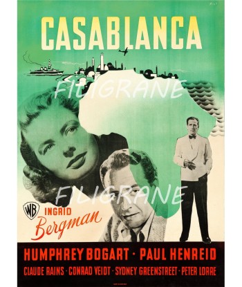 CASABLANCA FILM Rlzh-POSTER/REPRODUCTION d1 AFFICHE VINTAGE Les magasins à Paris et en Île-de-France