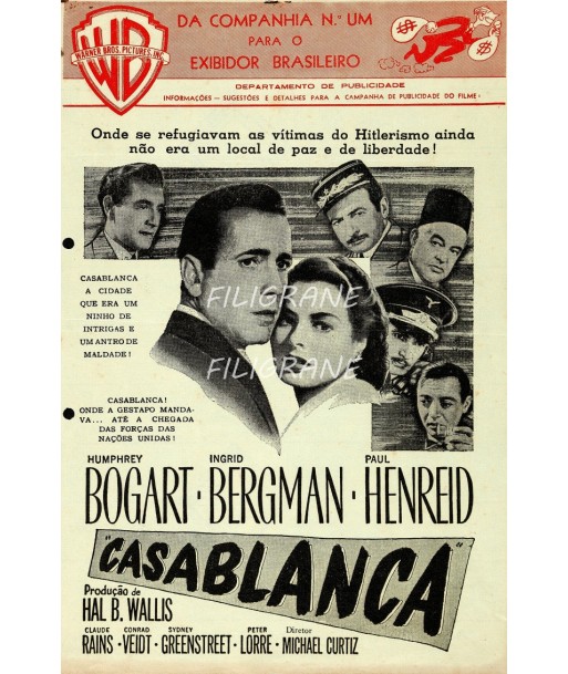 CASABLANCA FILM Rohs-POSTER/REPRODUCTION d1 AFFICHE VINTAGE online