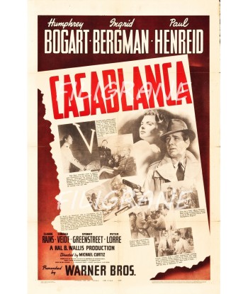 CASABLANCA FILM Rpos-POSTER/REPRODUCTION d1 AFFICHE VINTAGE le des métaux précieux