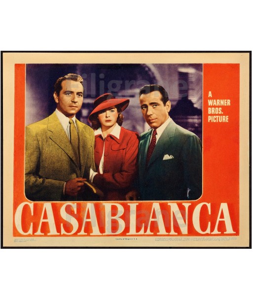 CASABLANCA FILM Rpsj-POSTER/REPRODUCTION d1 AFFICHE VINTAGE outlet