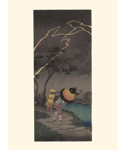 Orage à Tateichi de Shotei | Reproduction Fine Art sélection de produits