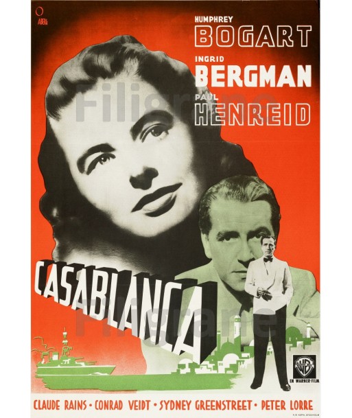 CASABLANCA FILM Rqej-POSTER/REPRODUCTION d1 AFFICHE VINTAGE Jusqu'à 80% De Réduction