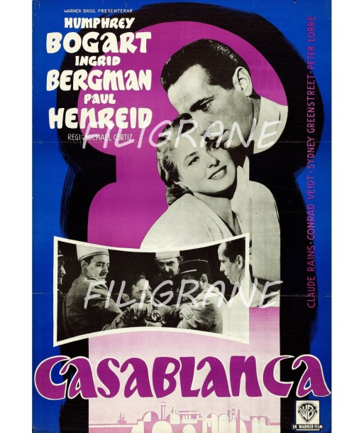 CASABLANCA FILM Rqgh-POSTER/REPRODUCTION d1 AFFICHE VINTAGE les ligaments