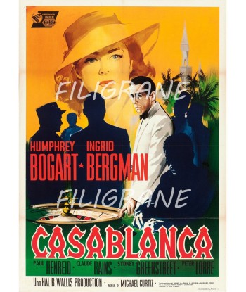 CASABLANCA FILM Rrmf-POSTER/REPRODUCTION d1 AFFICHE VINTAGE à prix réduit toute l'année