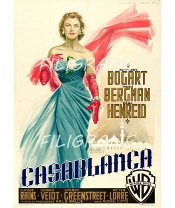 CASABLANCA FILM Rsjz-POSTER/REPRODUCTION d1 AFFICHE VINTAGE shop