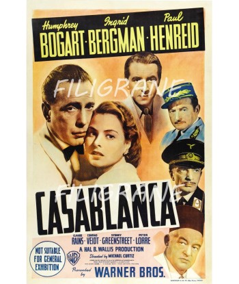 CASABLANCA FILM Rsty-POSTER/REPRODUCTION d1 AFFICHE VINTAGE une grave pollution 