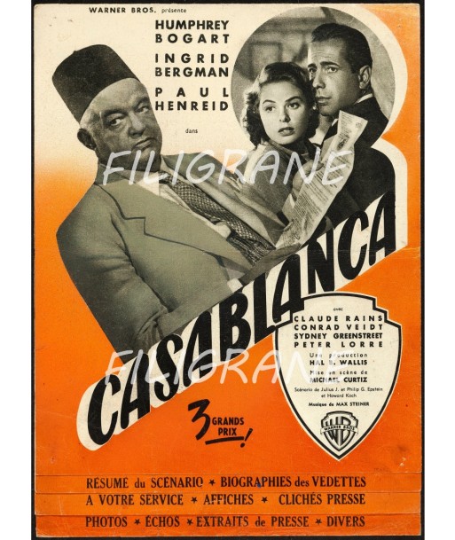 CASABLANCA FILM Ruyw-POSTER/REPRODUCTION d1 AFFICHE VINTAGE prix