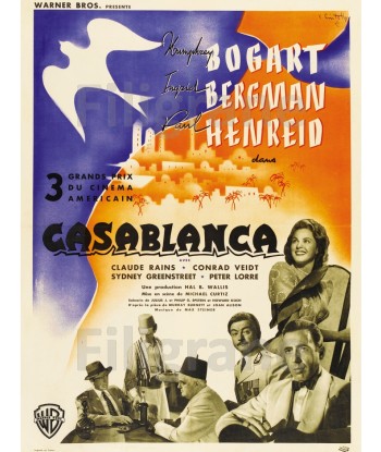 CASABLANCA FILM Ryyg-POSTER/REPRODUCTION d1 AFFICHE VINTAGE 2 - 3 jours ouvrés.