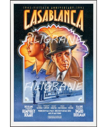 CASABLANCA FILM Rzrj-POSTER/REPRODUCTION d1 AFFICHE VINTAGE pas cher