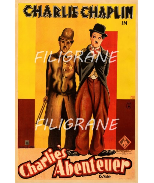 CHARLIE'S ABENTEUER FILM Ryyc-POSTER/REPRODUCTION d1 AFFICHE VINTAGE l'évolution des habitudes 