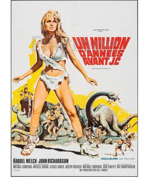 CINéMA 1 MILLION ANNéES AVANT JC Rwap-POSTER/REPRODUCTION d1 AFFICHE VINTAGE paiement sécurisé