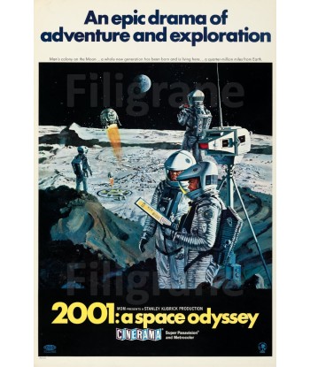 CINéMA 2001 A SPACE ODYSSEY Rhtl-POSTER/REPRODUCTION d1 AFFICHE VINTAGE le concept de la Pate a emporter 