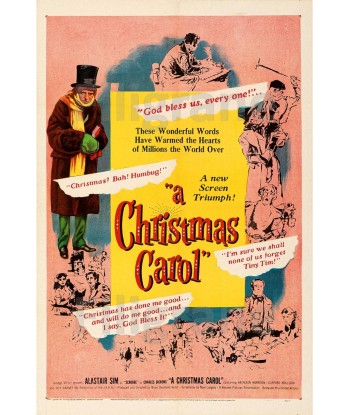 CINéMA A CHRISTMAS CAROL Rtyc-POSTER/REPRODUCTION d1 AFFICHE VINTAGE le concept de la Pate a emporter 