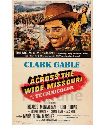 CINéMA ACROSS the WIDE MISSOURI  Rmvj-POSTER/REPRODUCTION d1 AFFICHE VINTAGE français