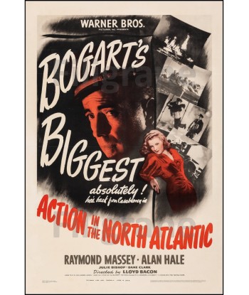 CINéMA ACTION NORTH ATLANTIC Rkix-POSTER/REPRODUCTION d1 AFFICHE VINTAGE 2023