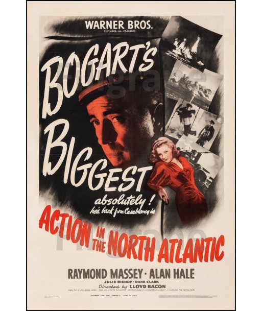 CINéMA ACTION NORTH ATLANTIC Rkix-POSTER/REPRODUCTION d1 AFFICHE VINTAGE 2023