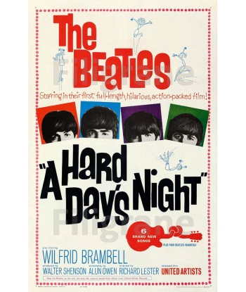 CINéMA A HARD DAY'S NIGHT Ruyp-POSTER/REPRODUCTION d1 AFFICHE VINTAGE à prix réduit toute l'année