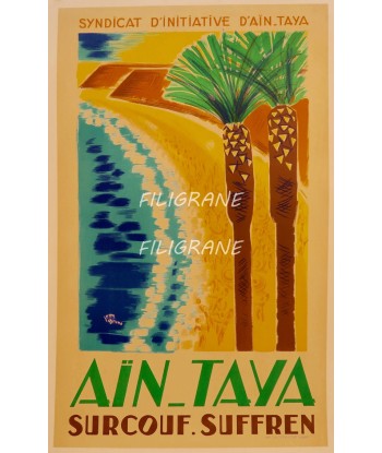 CINéMA AÏN TAYA Rxhu-POSTER/REPRODUCTION d1 AFFICHE VINTAGE en linge