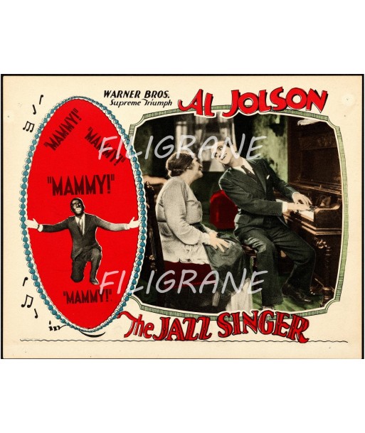 CINéMA AL JOLSON THE JAZZ  Rugw-POSTER/REPRODUCTION d1 AFFICHE VINTAGE d'Europe débarque