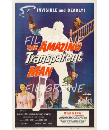 CINéMA AMAZING TRANSPARENT MAN Rwox-POSTER/REPRODUCTION d1 AFFICHE VINTAGE Les magasins à Paris et en Île-de-France