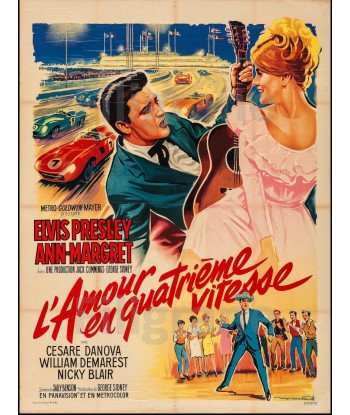 CINéMA AMOUR en QUATRIèME VITESSE Rjjy-POSTER/REPRODUCTION d1 AFFICHE VINTAGE en linge