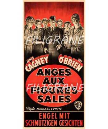 CINéMA ANGES aux FIGURES SALES Rfch-POSTER/REPRODUCTION d1 AFFICHE VINTAGE pas cher