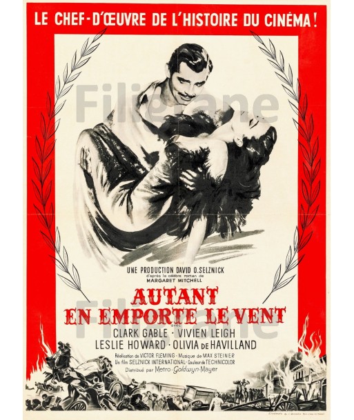 CINéMA AUTANT en EMPORTE le VENT Riuk-POSTER/REPRODUCTION d1 AFFICHE VINTAGE est présent 