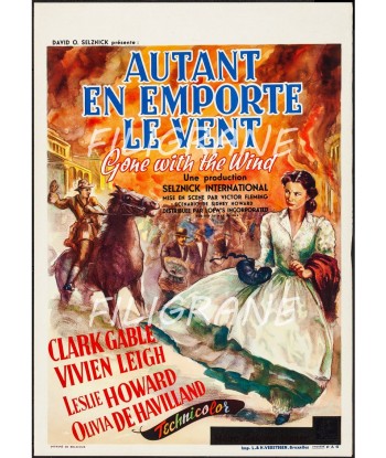 CINéMA AUTANT en EMPORTE le VENT Rphf-POSTER/REPRODUCTION d1 AFFICHE VINTAGE outlet