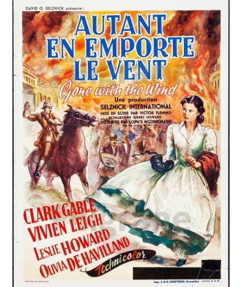 CINéMA AUTANT en EMPORTE le VENT Rrmp-POSTER/REPRODUCTION d1 AFFICHE VINTAGE 2024