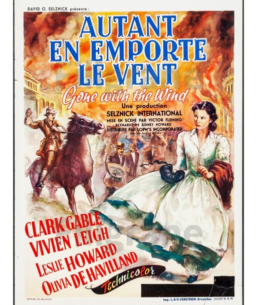 CINéMA AUTANT en EMPORTE le VENT Rrmp-POSTER/REPRODUCTION d1 AFFICHE VINTAGE 2024