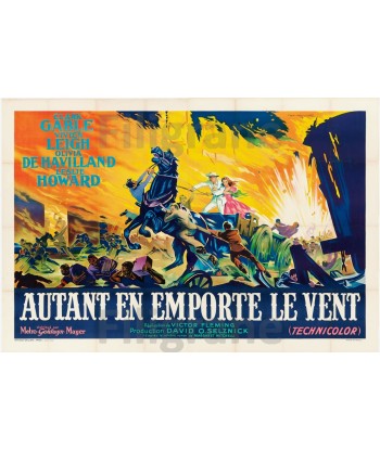 CINéMA AUTANT en EMPORTE le VENT Rtwd-POSTER/REPRODUCTION d1 AFFICHE VINTAGE Amélioration de cerveau avec