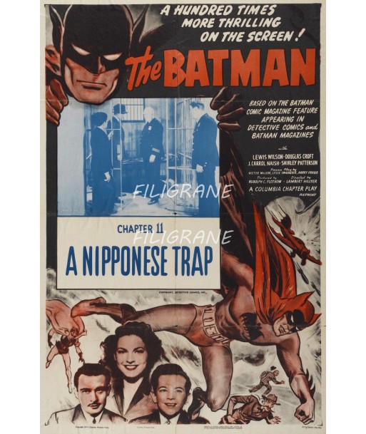 CINéMA BATMAN A NIPPONESE TRAP Rrns-POSTER/REPRODUCTION d1 AFFICHE VINTAGE Véritable concentré