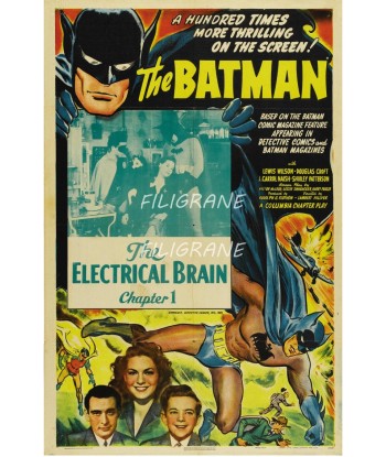 CINéMA BATMAN ELECTRICAL BRAIN Rwin-POSTER/REPRODUCTION d1 AFFICHE VINTAGE shop