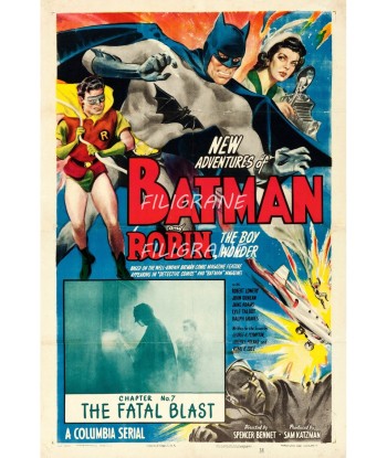 CINéMA BATMAN FATAL BLAST Rvaf-POSTER/REPRODUCTION d1 AFFICHE VINTAGE Par le système avancé 