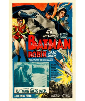 CINéMA BATMAN TAKES OVER Rhnj-POSTER/REPRODUCTION d1 AFFICHE VINTAGE Les magasins à Paris