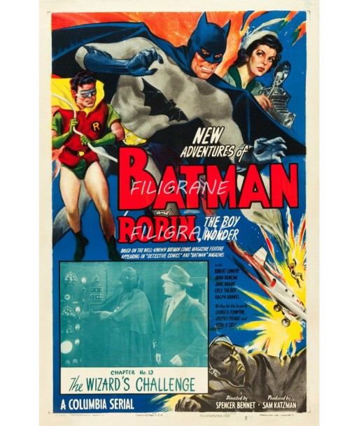 CINéMA BATMAN WIZARD'S CHALLENGE Ruep-POSTER/REPRODUCTION d1 AFFICHE VINTAGE 2024