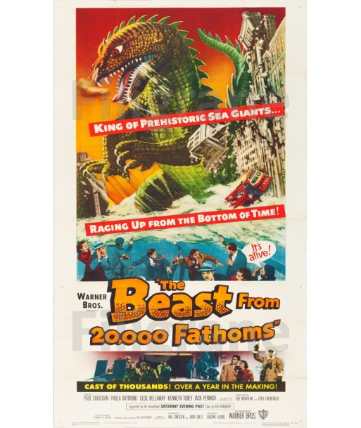 CINéMA BEAST from 20 000 FATHOMS Rrhu-POSTER/REPRODUCTION d1 AFFICHE VINTAGE pour bénéficier 