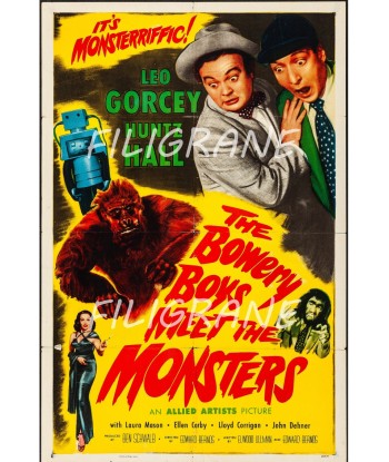 CINéMA BOWERY NOYS MEET MONSTERS Rhpy-POSTER/REPRODUCTION d1 AFFICHE VINTAGE Fin de série