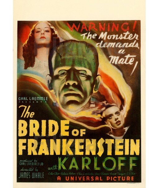 CINéMA BRIDE of FRANKENSTEIN Rftm-POSTER/REPRODUCTION d1 AFFICHE VINTAGE Faites des économies