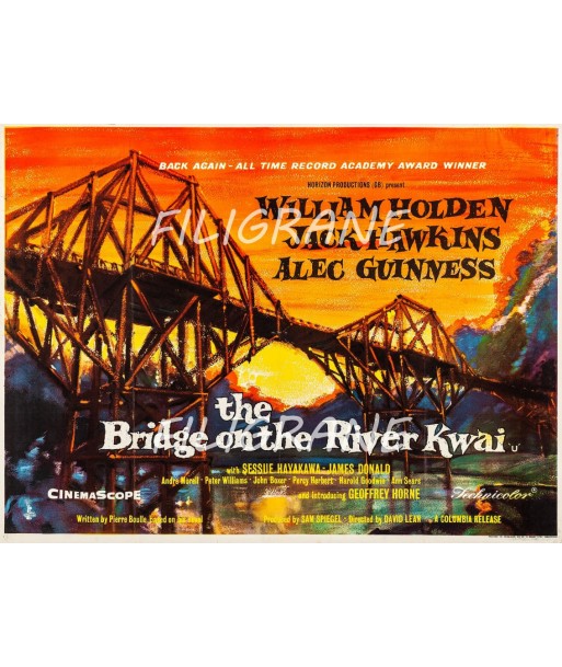 CINéMA BRIDGE on the RIVER KWAI Rjsv-POSTER/REPRODUCTION d1 AFFICHE VINTAGE ou a consommer sur place