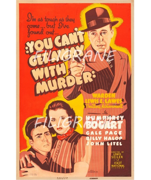 CINéMA CAN'T GET AWAY with MURDER Rxcd-POSTER/REPRODUCTION d1 AFFICHE VINTAGE les muscles