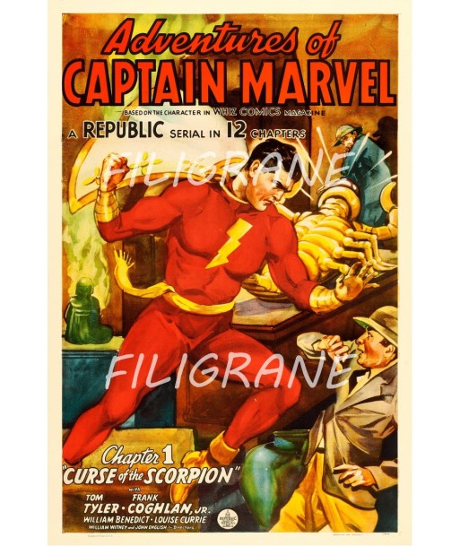 CINéMA CAPTAIN MARVEL Rbap-POSTER/REPRODUCTION d1 AFFICHE VINTAGE en ligne