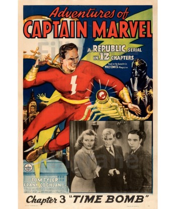 CINéMA CAPTAIN MARVEL TIME BOMB Rbxn-POSTER/REPRODUCTION d1 AFFICHE VINTAGE ouvre sa boutique