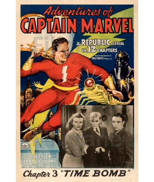 CINéMA CAPTAIN MARVEL TIME BOMB Rbxn-POSTER/REPRODUCTION d1 AFFICHE VINTAGE ouvre sa boutique