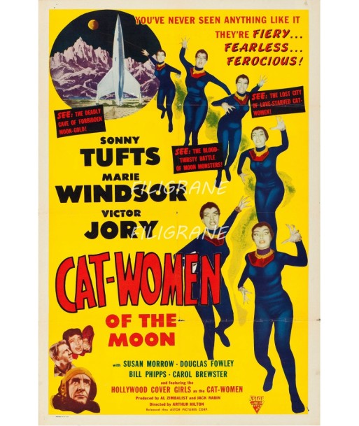 CINéMA CAT WOMEN of the MOON Rtdw-POSTER/REPRODUCTION d1 AFFICHE VINTAGE pour bénéficier 