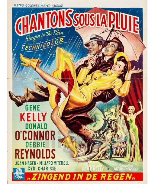 CINéMA CHANTONS sous la PLUIE Rcyv-POSTER/REPRODUCTION d1 AFFICHE VINTAGE À commander