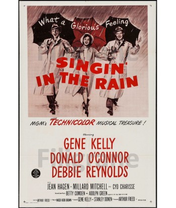 CINéMA CHANTONS sous la PLUIE Rgqe-POSTER/REPRODUCTION d1 AFFICHE VINTAGE les ctes