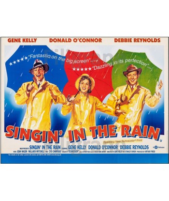 CINéMA CHANTONS sous la PLUIE Rjbc-POSTER/REPRODUCTION d1 AFFICHE VINTAGE Pour