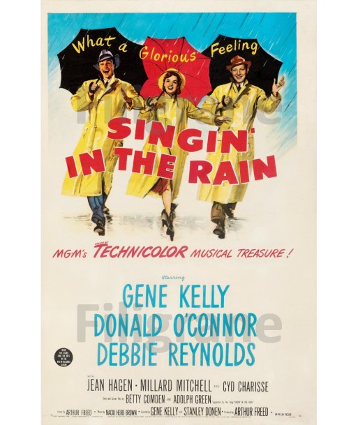 CINéMA CHANTONS sous la PLUIE Rsti-POSTER/REPRODUCTION d1 AFFICHE VINTAGE outlet